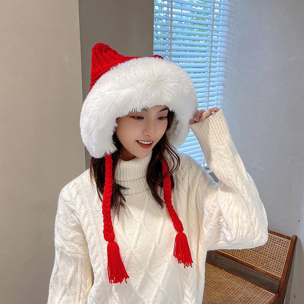 Kawaii Katzenohren Plüschmütze – Winter Warme Kapuze