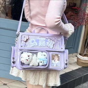Kawaii Ita Umhängetasche – Transparente Schultertasche mit Displayfach