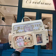 Kawaii Ita Umhängetasche – Transparente Schultertasche mit Displayfach
