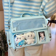 Kawaii Ita Umhängetasche – Transparente Schultertasche mit Displayfach
