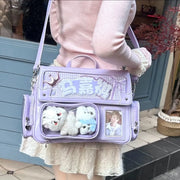 Kawaii Ita Umhängetasche – Transparente Schultertasche mit Displayfach